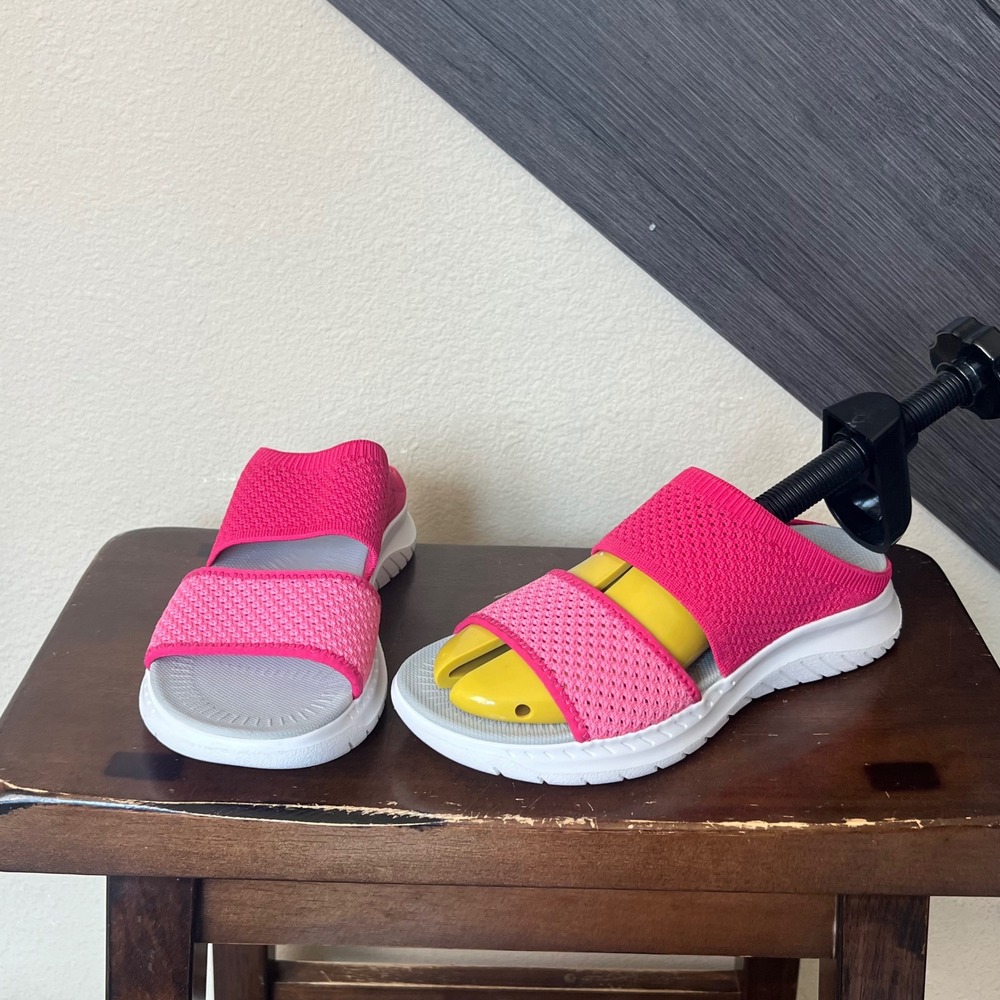 Easy Spirit Women's Knit Slide Sandals Pink Comfort Casual Size 7M NWT Summer